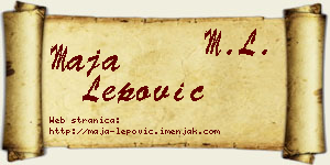 Maja Lepović vizit kartica